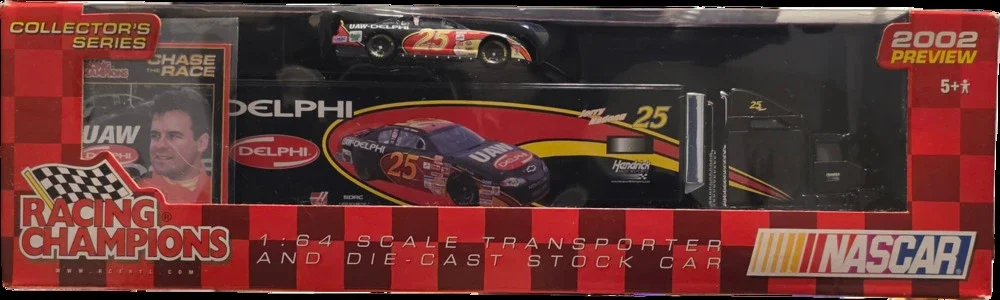Jerry Nadeau #25 UAW-Delphi Racing Champions Transporter & Car Sealed Nascar